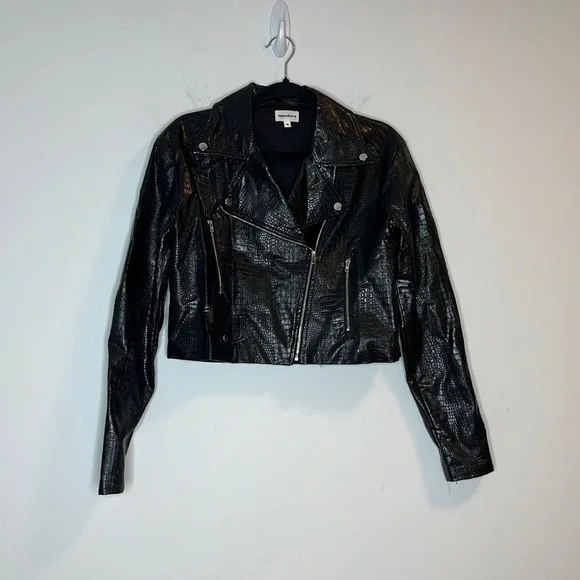 Superdown x Revolve Colette Cropped Moto Jacket Size M - Picture 2 of 4